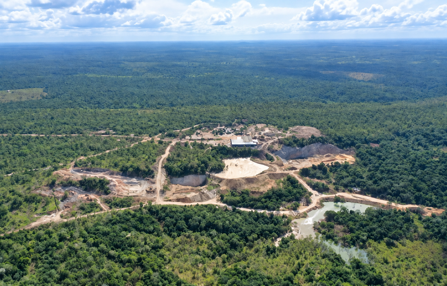 Illustrative open-pit mining scene