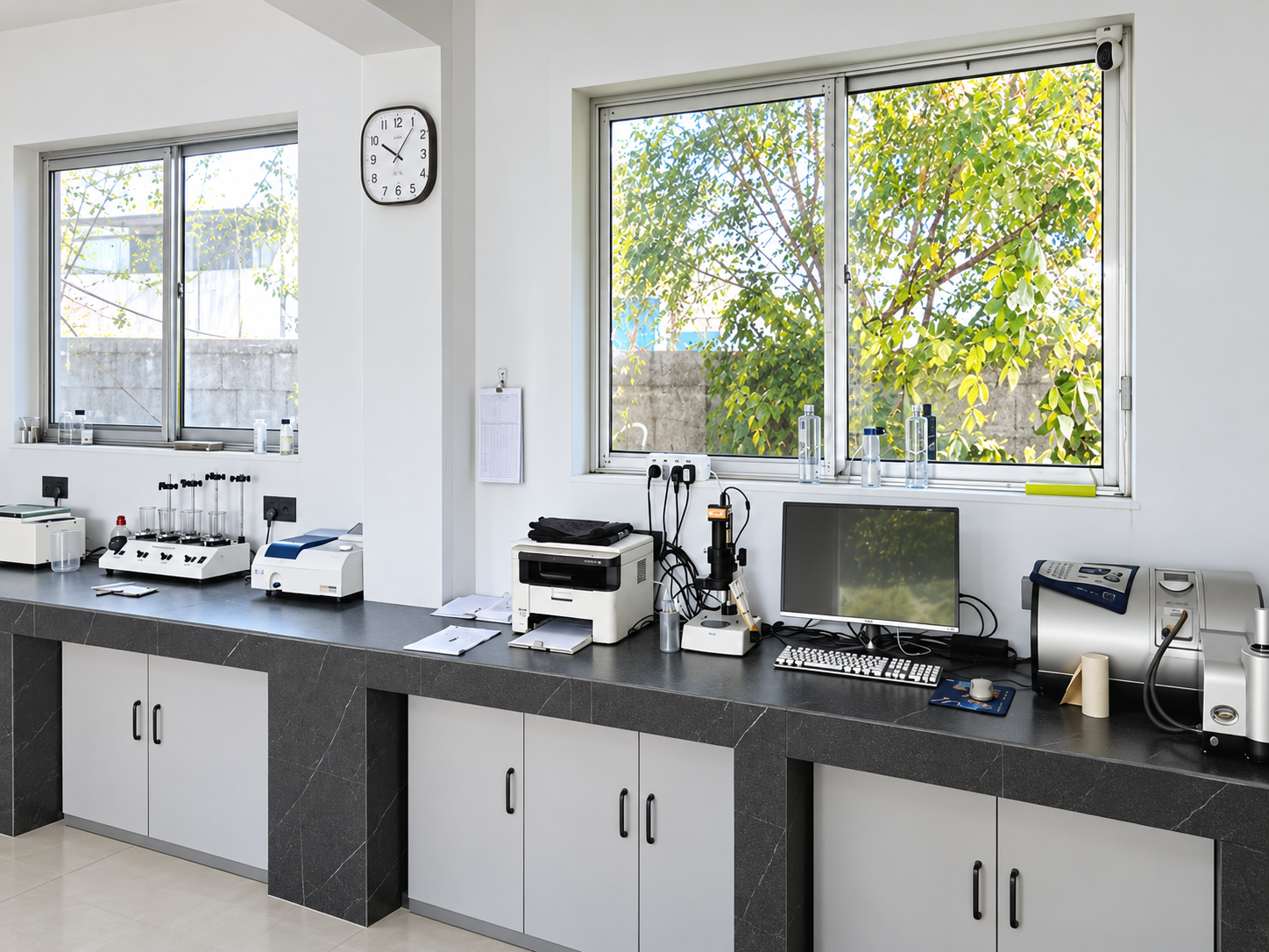 Quality inspection laboratory at Qingdao Guangyao Graphite